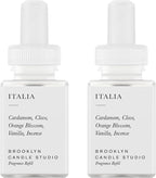 Pura & Brooklyn Candle Studio Home Scent Refill - Smart Home Air Diffuser - Long-Lasting Luxury Fragrance per Refill - Home Essential - Clean & Safe Diffuser Fragrance - 2 Pack, Italia