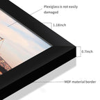 24x36 Picture Frame Black Set of 3, Display Pictures 20x30 with Mat or 24 x 36 Without Mat, Poster Frames 24x36 for Wall Hanging Horizontal and Vertical