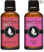 Eternal Essence Oils 2 Pack 30ml Premium Fragrance Oil - Honeysuckle & Sweet Pea - for Candle, Soap Making, Aromatherapy, Diffusers, Home Care, & Humidifiers