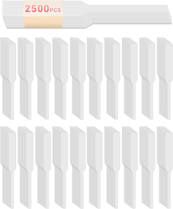 2500 Pieces Perfume Tester Strips, Disposable Fragrance Test Strips, Pure White and Strong Absorbent, Fragrance Blotter Strips, Scent Strips, for Fragrances Essential Oils Spice