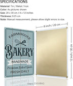 Funny Kitchen Signs Decor-Kitchen Farmhouse Decor-Personalized Kitchen Metal Sign-Retro Kitchen Counter Accessories-12x8 Inch Hanging Plaque Home Wall Decorations-Farmhouse Bakery