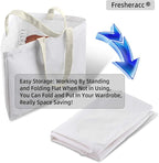 Clothes Hanger Organizer Holder for Space Saving, Hanger Triangle Storage Bag with Handles for Closet Tidier Laundry Rooms Wardrobe Drying Rack, Waterproof Portable Stacker Container (White)