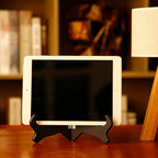 Tatuo 2 Packs Wooden Plate Stands for Display, Plate Holder Display Stand, Picture Frame Stand Easels, Tabletop Art Holder, Book Dish Decorative(10 Inch,Black)