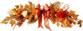Artificial Fall Flower Swag Decor,27 Inch Autumn Decorative Floral Swag for Weeding,Artificial Silk Maple Leaf Flowers for Wall Home Front Door Decorations