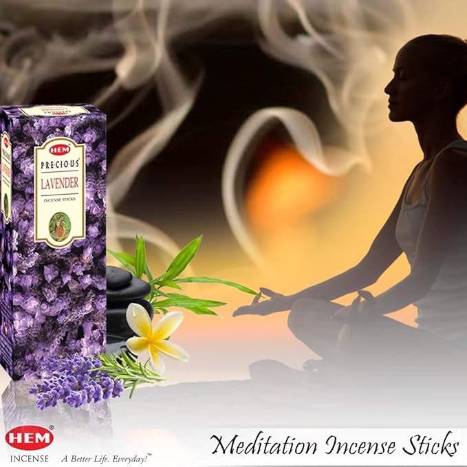 Hem Lavender Incense Sticks – 100g x 2 Packs (200g Total) | Long-Lasting Floral Aroma for Relaxation, Meditation, Yoga & Home Fragrance