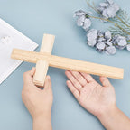 HOBBIESAY Hanging Cross for Wall 11.8 Inch Wooden Hanging Cross Decoration Crucifix Crosses Handmade Wood Wall Decor Crosses Ornament for Home Christian Weddings Party Gift