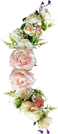 Artificial Rose Lintel Wreaths,Wedding Arch Flowers,Artificial Rose Flower Swag,Floral Swag Garland,Silk Flower Swag for Door Wedding Party Wall Backdrop (#1)
