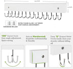Necklace Holder Wall Mounted Jewelry Organizer - 2 Pack Wooden with 28 Hooks, Hanging Earring & Ring Bracelet Storage, Decorative Space-Saving Jewelry Display (White)