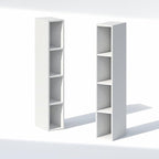 Furinno Fulda 8-Tier Closet Organizers and Storage, Open Shelf, Storage Organizer, 6-Inch Width, for Closet, Bedroom, White