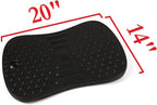 Seville Classics airLIFT Premium Anti Fatigue Wooden Balance Wobble Board Mat w/Massage Points, for Office Standing Desk, Home, Exercise, Therapy, Sports Training, Black, 20"W x 14"D