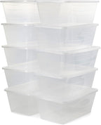 Life Story 20 Pack Plastic Storage Boxes, Stackable Organizer Tote Containers, 6 Liter