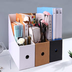 Limitliho Magazine Holde ( White, 6 Pack), Magazine File Holder for Home, Office, Desk, 10.6'' H×10.2'' L ×3.5''W Magazine Storage Box