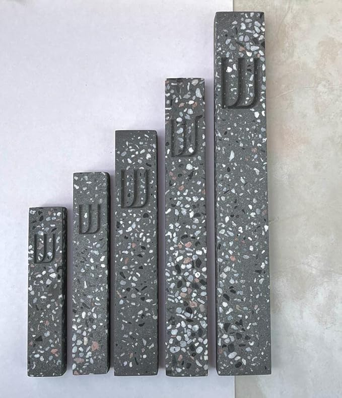 A&S Mezuzot A&S Modern Stone Mezuzah Case Design, Mezuza Cover for Scroll Protection, Easy Peel and Stick Houswarming Gift and Home Blessing