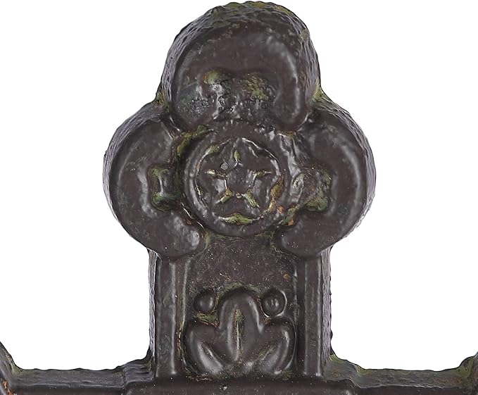 Retrome 8.5" H Cast Iron Wall Cross Home Decor, Green……