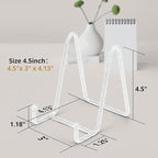 3 Pack 4.5inch YCLYC Picture Stands for Display, White Metal Plate Stands for Display - Decorative Plate Stand, Plate Holder Display Stand, Picture Frame Stand - Plate Display Stands for Picture Stand