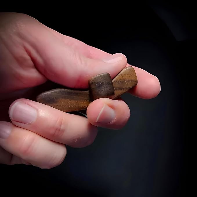 Cross My Heart/Encouragement Gift Wooden Cross Fidget for Clutching, Clinging and Praying Religious Gift(Black 10pcs)