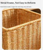 Woven Umbrella Stand with Removable Storage Basket, Umbrella Storage Rack with Water Tray, Entryway Umbrella Basket(Large)