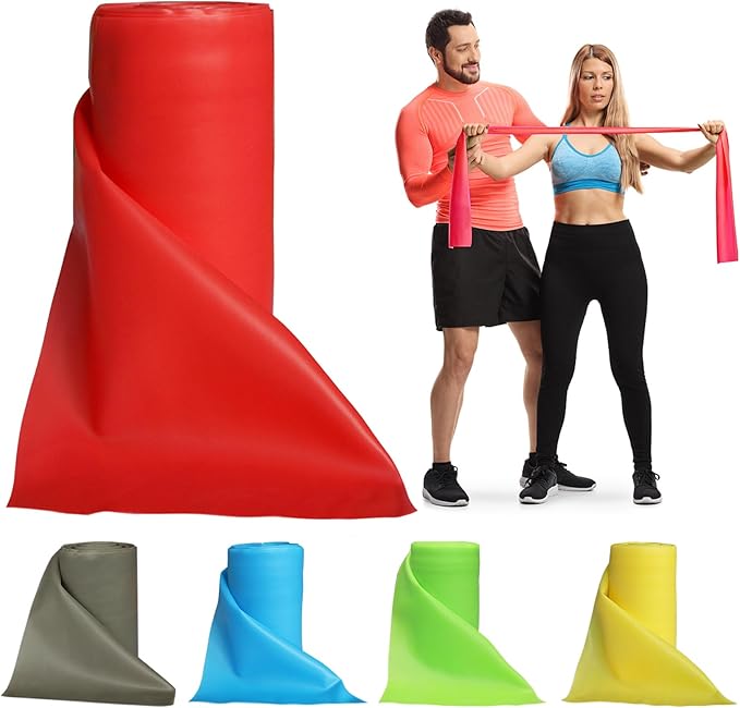 Resistance Bands Professional Bulk Rolls. Elastic Physical Therapy Band. Resistance Bands Elastic Exercise Bands for Recovery, Physical Therapy, Yoga, Pilates, Rehab,Fitness