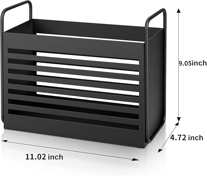 Magazine Holder, Magazine Rack Mail Organizer Folder Organizer Bin for Magazines, Books, Newspapers, Tablets in Home, Office, Black