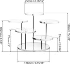 QWORK Round Acrylic Products Display Riser Stands, 5 Tier Displaying Risers Display Stands for Rings Earrings and Mini Figurines, Clear 1 Pack