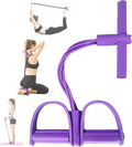 21 Fitness Resistance Bands-4 Tube Pedal Ankle Puller - 2023 New Sit up Leg Stretch Rope Exercise Bands with Handles, Stretching Workout Fitness Bands for Arm Weights Exercise Equipment