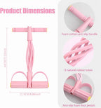 8-Tube Pedal Resistance Band with Handles, Multifunctional Pedal Resistance Band Made of Natural Rubber, Fashion Puller Exercise Equipment for Full Body Strength, Toning & Stretching