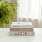 3 PCS Faux Decorative Books for Home Decor-Coffee Table Books Decor-Aesthetic Fake/Faux Books for Decoration,libros Decoration for Coffee Table, Shelf Accessories (Abode DESIGER'S Artisans)