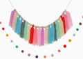 Avxdbr 2Pcs Boho Rainbow Tassel Garland Pom Pom Tassel Banner Colorful Wall Hanging Party Decorative Boho Classroom Decor for Back to School Wedding Birthday Baby Shower
