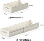 2 Pack Expandable Plastic Storage Boxes, Multi-Purpose Folding Organizer, Drawer Storage Divider For Bedroom, Kitchen And Snack Storage (m)