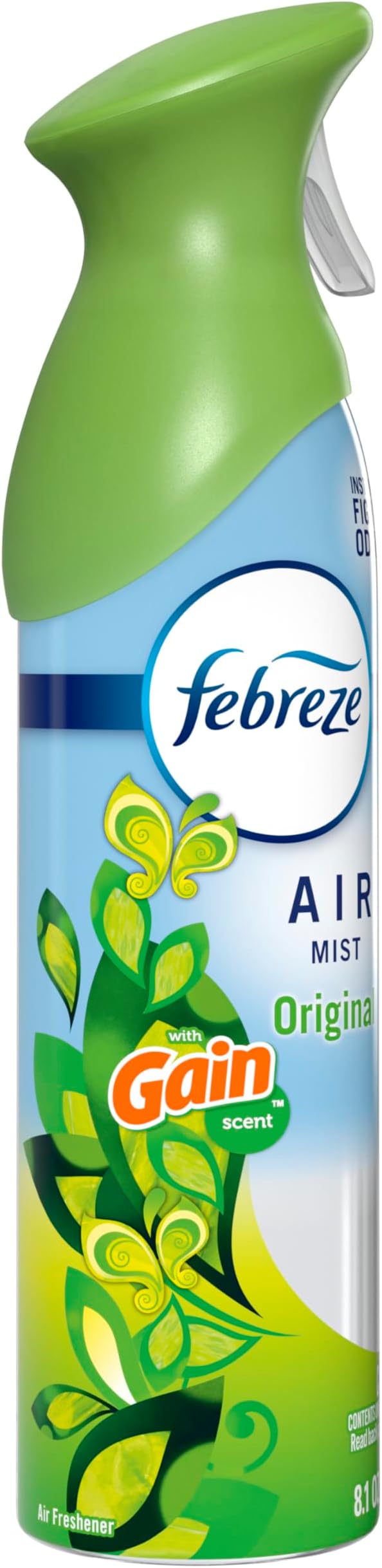 Febreze Air Mist, Air Freshener Spray, Odor Fighting Room Spray, Deodorizer for Home Bathroom Kitchen Office Apartment Dorm Room Classroom, Gain Original Scent, 8.1oz (Pack of 6)