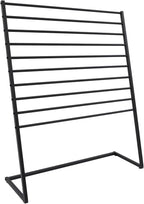 Scarf Organizer, Metal Hijab Organizer, 10 Tier Scarf Holder Hanger for Multiple Scarves, Freestanding Hijab Stand Belt Pants Hanging Rack for Home, Commercial, Clothing Store (Black, 120cm)