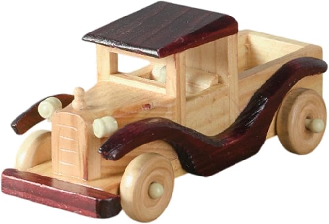 Vintage Car Model,Collectible Vehicle Figurine Gift Toy Novelty Handcrafted Miniature Automobile Wooden Ornament for Friend, Style A