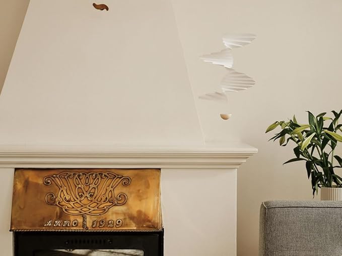 Airflow 24 Hanging Mobile - 18 Inches Plastic and Wood Ball - Handmade in Denmark by Flensted