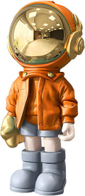 Dosker Astronaut Statues Spaceman Sculpture Polyresin Arts Gifts Orange Figurine Ornament Room Decor for Men,Home and Crafts Desktop Accessories Tabletop Decoration, Living Room, Office, Bookshelf