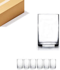 WGVI Quality Thick Weighted Clear Cylinder Glass Vases, 4" W x 6" H, Flower Arrangement Glass Candle Holders Wedding Centerpieces Terrarium Planter Pen Brush Storage Container, Bulk Wholesale, 6 Pcs