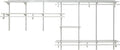ClosetMaid ShelfTrack Wire Closet Organizer System, Adjustable from 7 to 10 Ft., With Shelves, Clothes Rods, Hardware, Durable Steel, White