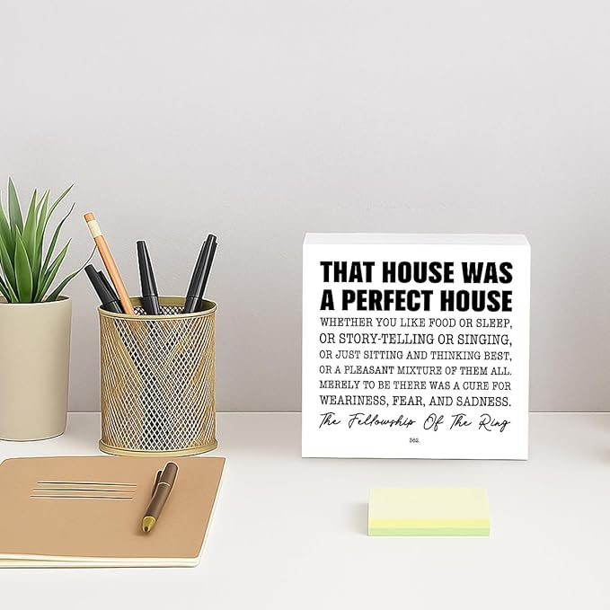 Motivational Home Decor, Literary Home Decor, Inspirational Saying, Living Room Decorate, Family Wall Desk Decoration, Rustic Farmhouse Wall Decoration, Office Accessories 5.1x5.1inches C24