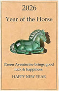 Lucky Crystal Horse — A Symbol of Wisdom & Success (2026), Clear Horse Crystal Figurine with Card, A Timeless Symbol For Fresh Starts And Bold Journeys Ahead, Welcome New YearDecorative Gift (Green)