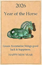 Lucky Crystal Horse — A Symbol of Wisdom & Success (2026), Clear Horse Crystal Figurine with Card, A Timeless Symbol For Fresh Starts And Bold Journeys Ahead, Welcome New YearDecorative Gift (Green)