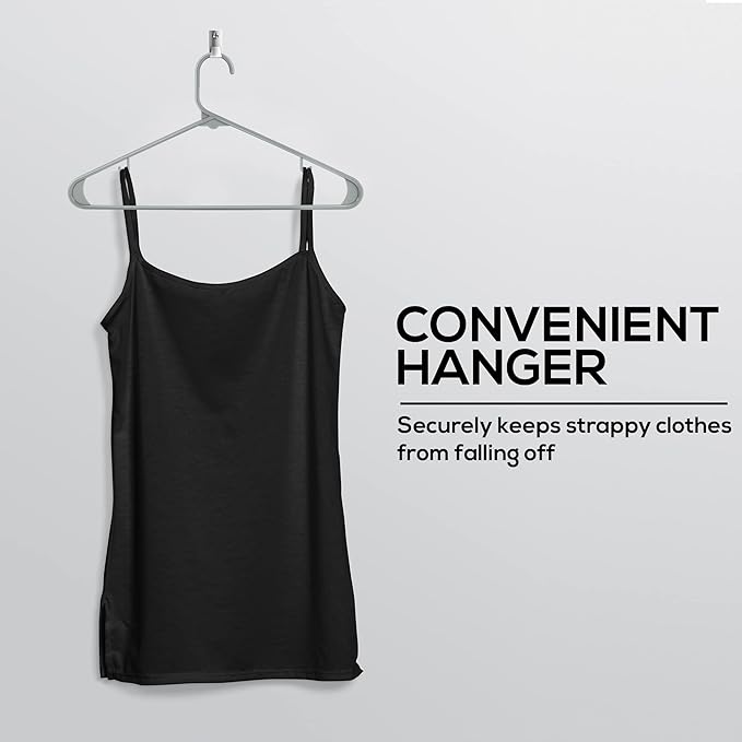 Utopia Home Plastic Hangers 30 Pack - Clothes Hanger with Hooks - Durable & Space Saving (Grey)