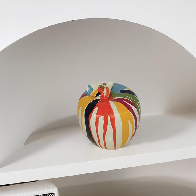 Colorful Apple Autumn Decorations, Resin Apple Sculptures, Medieval Modern Coffee Table, Living Room, Kitchen, Funky Home Decor, Womens Gift