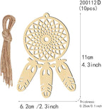 80 Set Wooden Dream Catchers Kits Wood Small Unfinished Dream Catcher Decorative Hanging Ornaments Cutouts to DIY Paint Crafts for Wall Home Tree Decor, 8 Styles