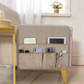 Faux Linen Armchair Caddy for Couch Remote Control Holder Non-slip Sofa Armset Organizer Caddy Storage for Recliner Couch 6 Pocket for Magazine 35"x19.5" Linen 1 Piece