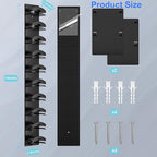 Hat Organizer for Baseball Caps 2 Pack Hat Rack for Wall with Strong Adhesive Hat Hanger Holder Display for Door Closet Hold up to 20 Hats Multilayer Ball Cap Storage Two Mounting Option