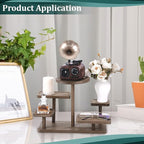PH PandaHall 5 Layer Wood Riser Stand Tiered Display Stand Jewelry Organizer Holder Tiered Tray Rack Wood Flower Plant Shelf Display for Jewelry Succulent Plants Home Decoration Room Office Party