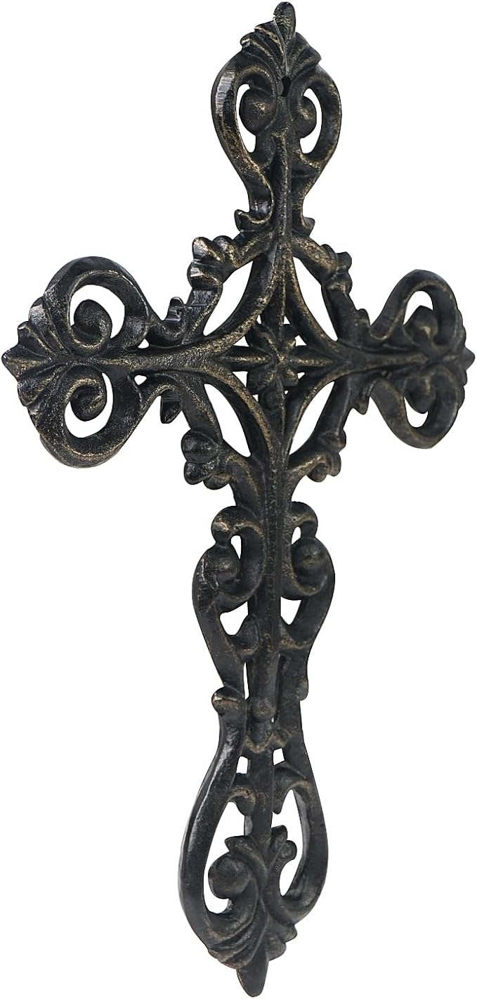 DreamsEden Metal Cross Wall Decor, Small Hanging Art Home Room Decoration, 8.5’’H