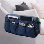 Armchair Caddy, Sofa Armrest Organizer with 14 Pockets, Waterproof Non Slip Recliner Remote Control Holder, Couch Chair Arm Storage for TV Remotes, Phone, iPad, Magazine, Books