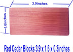 Red Cedar Blocks for Clothing, Shoes, Drawers, 14 Pieces/Box, 3.9 x 1.6 x 0.3inches/Pieces