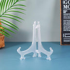 Artliving 7" Clear Plastic Easels or Stand/Plate Holders to Display Pictures or Other Items at Weddings, Home Decoration, Birthdays, Tables (24 Pack)