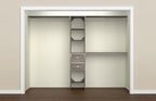 ClosetMaid SuiteSymphony Wood Closet Organizer Kit with Tower, 3 Hang Rods, Top Shelves, 2 Drawers, Adjustable, Fits Spaces 5-9 ft. Wide, Graphite Grey